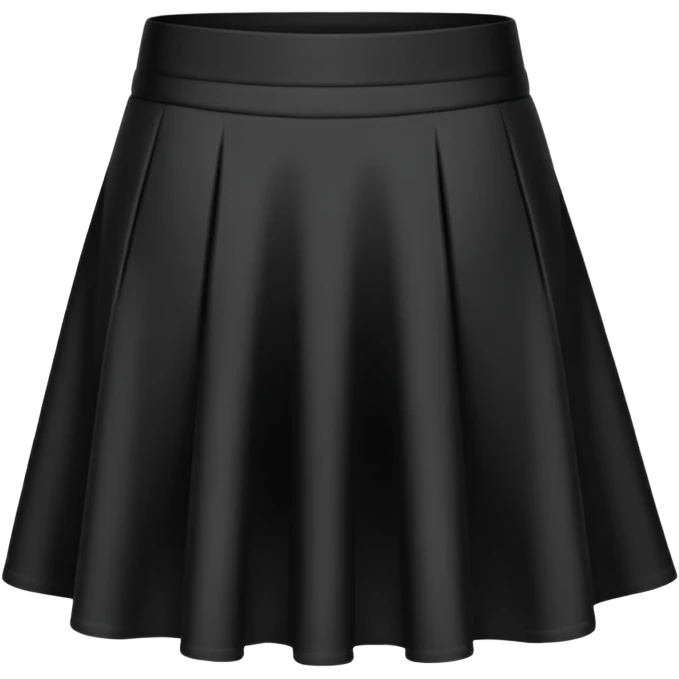 plain isolated black mini skirt emoji