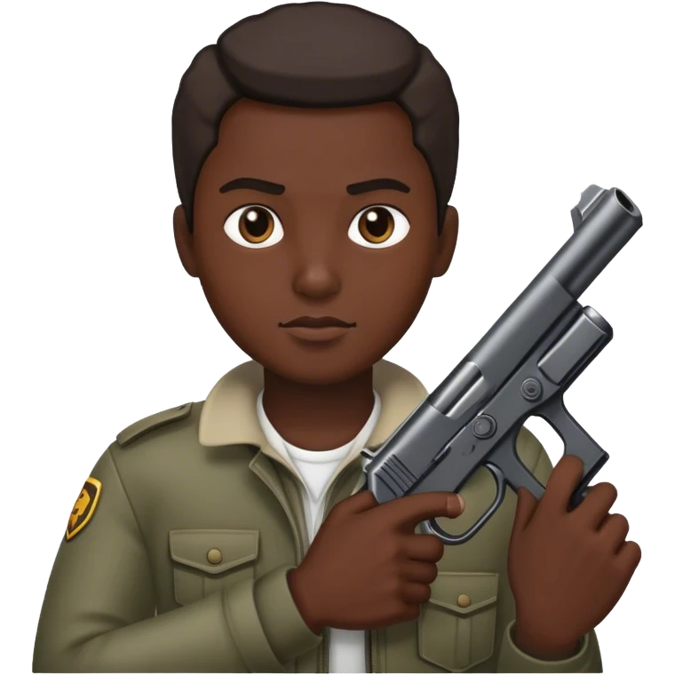 Robber holding a gun emoji