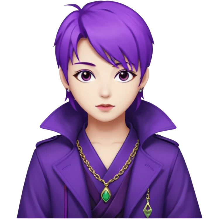 Rumi from K-pop demon hunters purple hair emoji