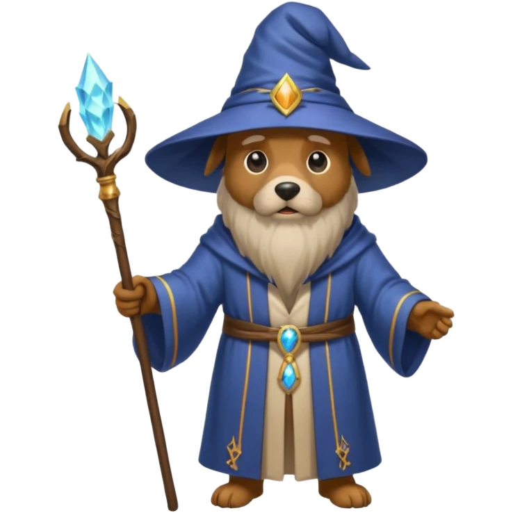 Dog wizard emoji