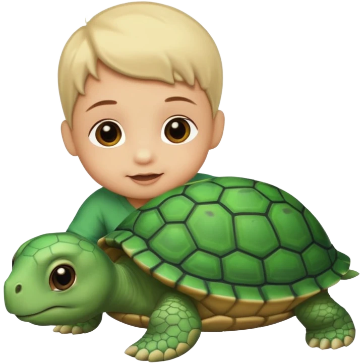 Baby with turtle emoji