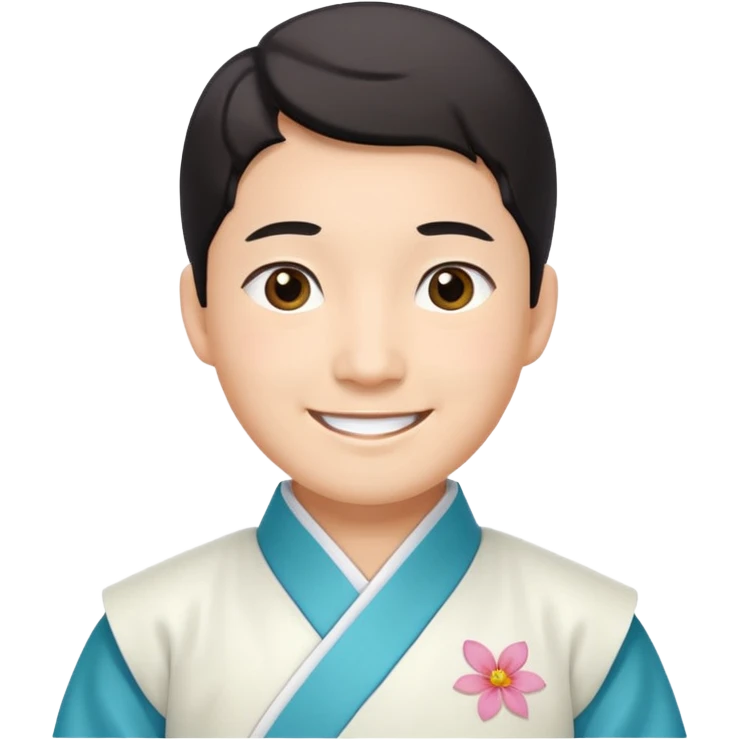 man in white hanbok emoji
