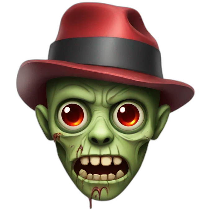 zombie with red hat emoji