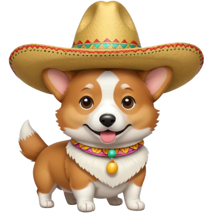 Corgi wearing a sombrero  emoji