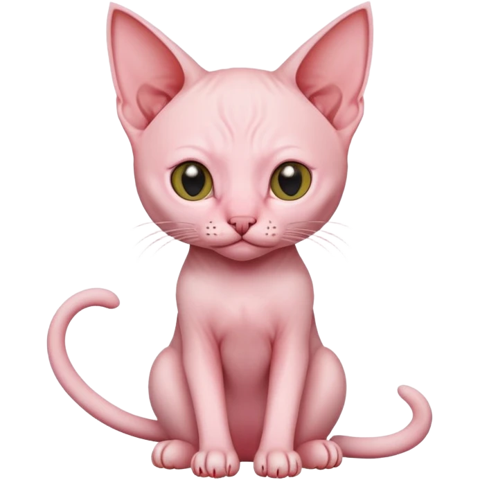 skin cat hairless full body sitting emoji