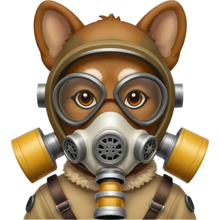 dog with gas masks emoji