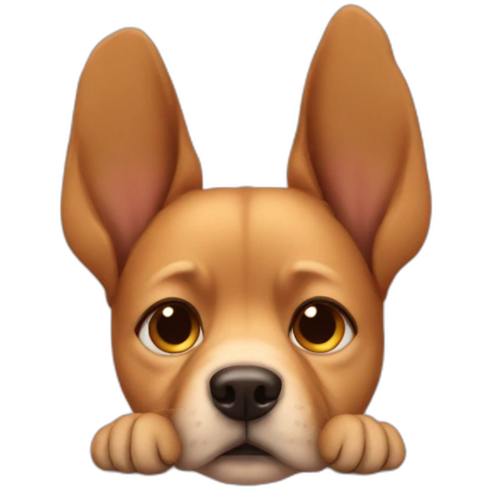 dog covered its eyes with its paws emoji