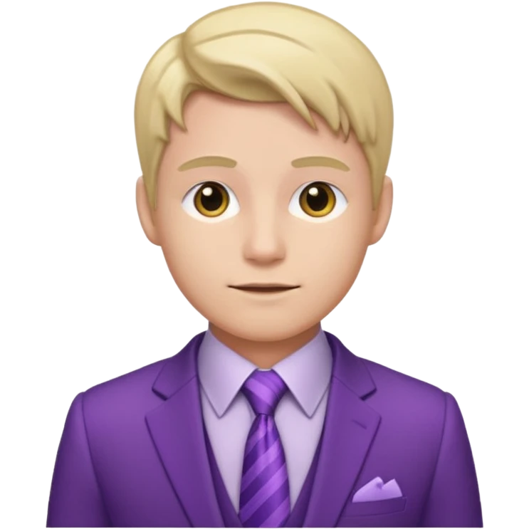 purple suit tie emoji