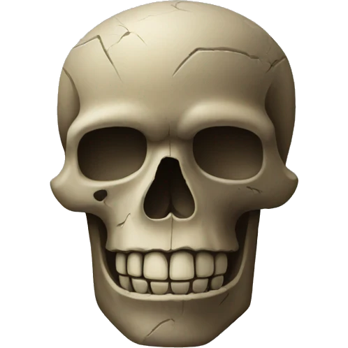 skull + Moai emoji emoji