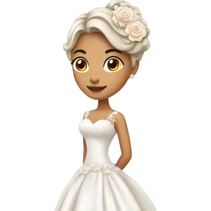 Chica con vestido de boda emoji