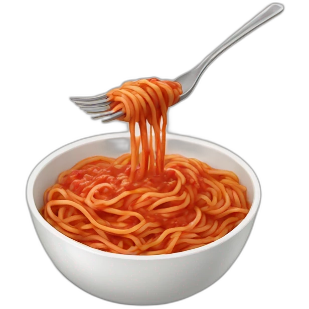 tomato sauce spaghetti in a dish emoji