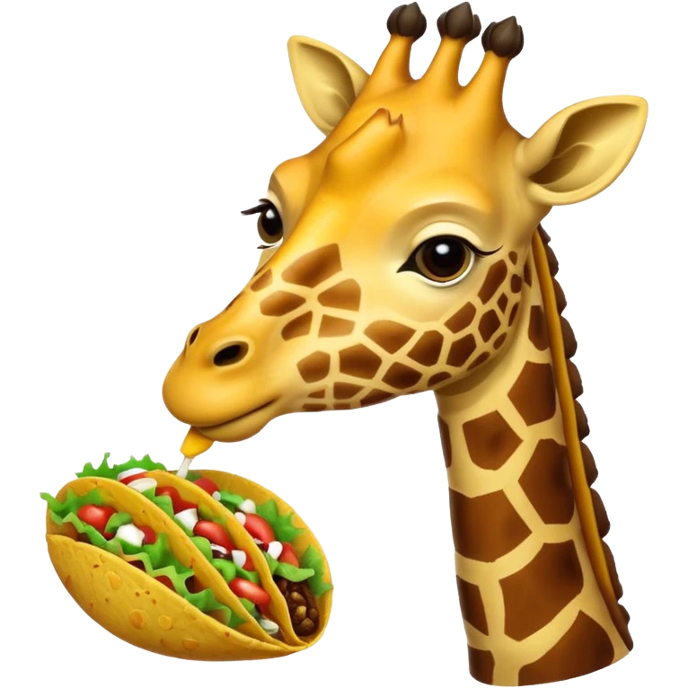 taco eating giraffe emoji