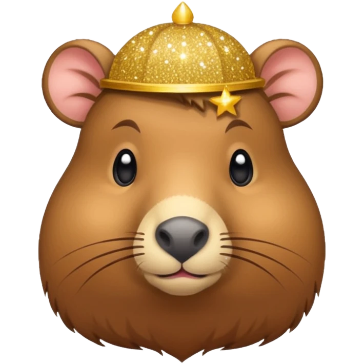 Capivara fofa com gliter emoji