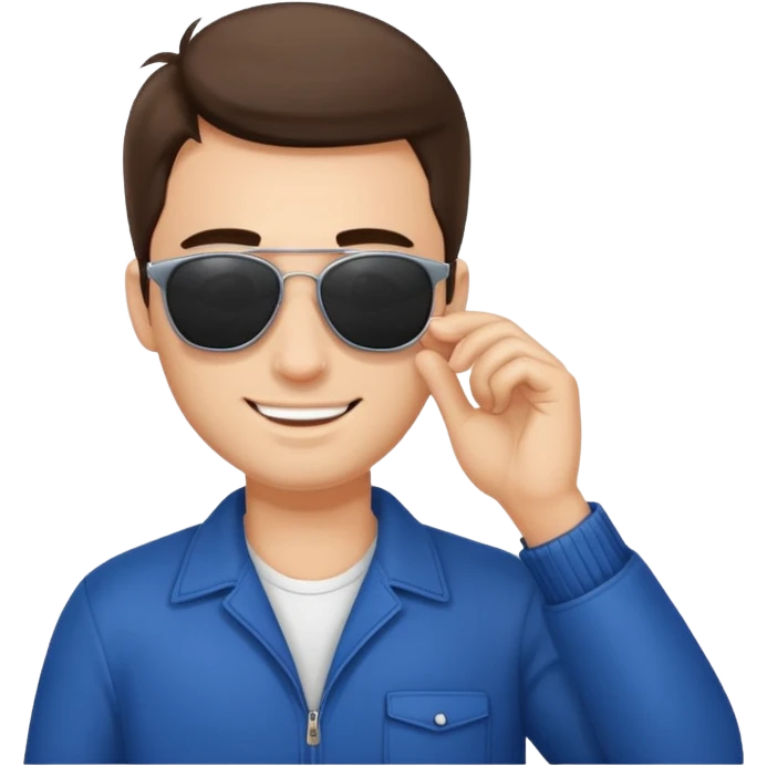 A guys taking of his sun glasses emoji