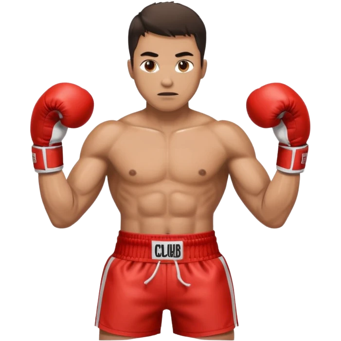 muscular fighter with boxing gloves, inspired by Fight Club emoji