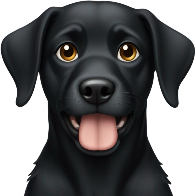 A black dog emoji