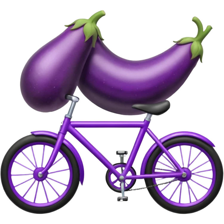 eggplant on a bike emoji