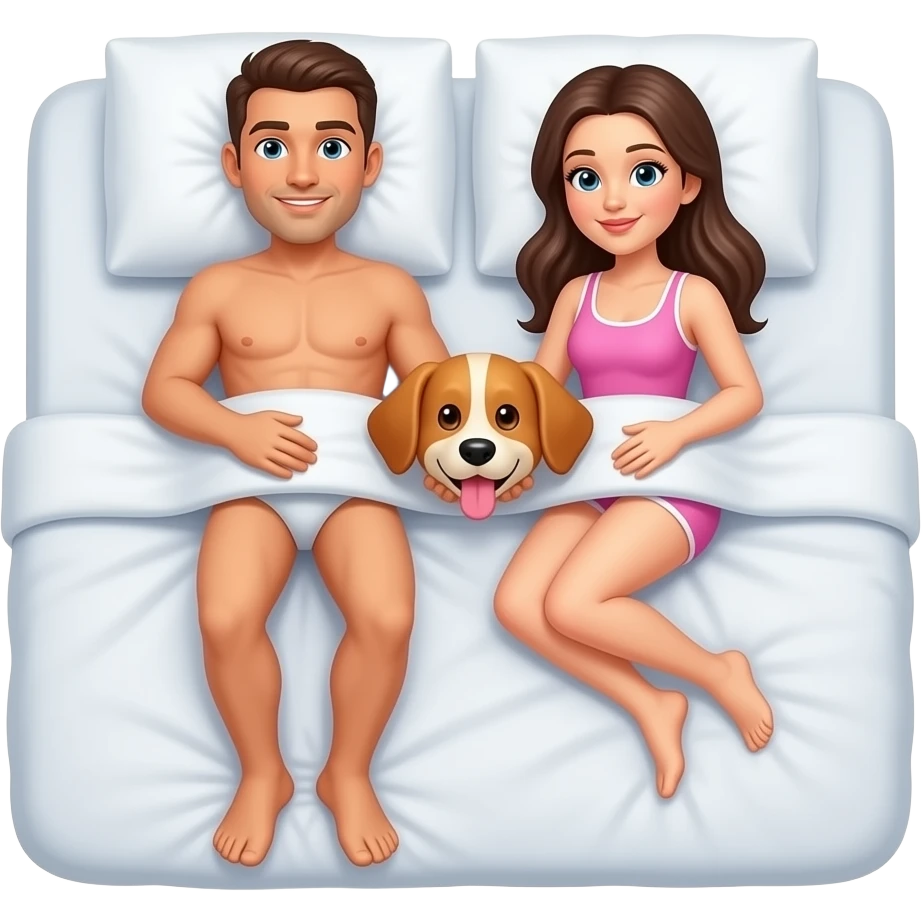 Fucking doggystyle on bed man and woman emoji