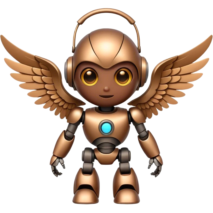 cute robot with wings emoji