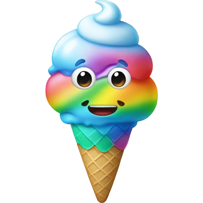 Rainbow ice crea emoji