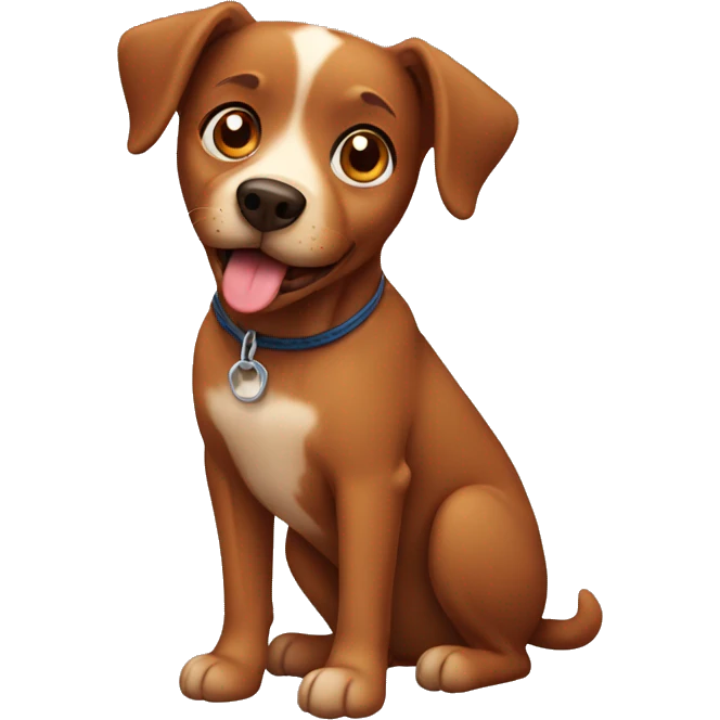 Cute brown dog emoji