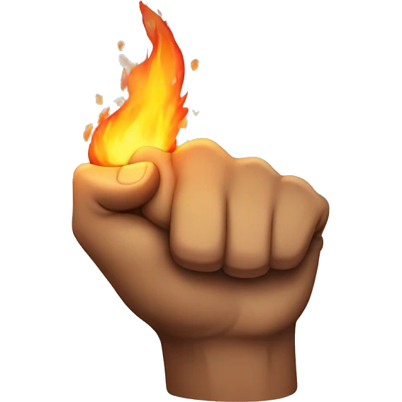 fist with fire emoji