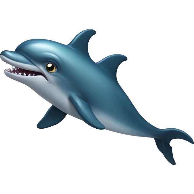 Horrifying looking dolphin emoji