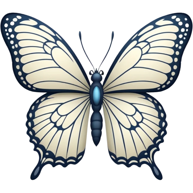 White outline butterfly emoji emoji