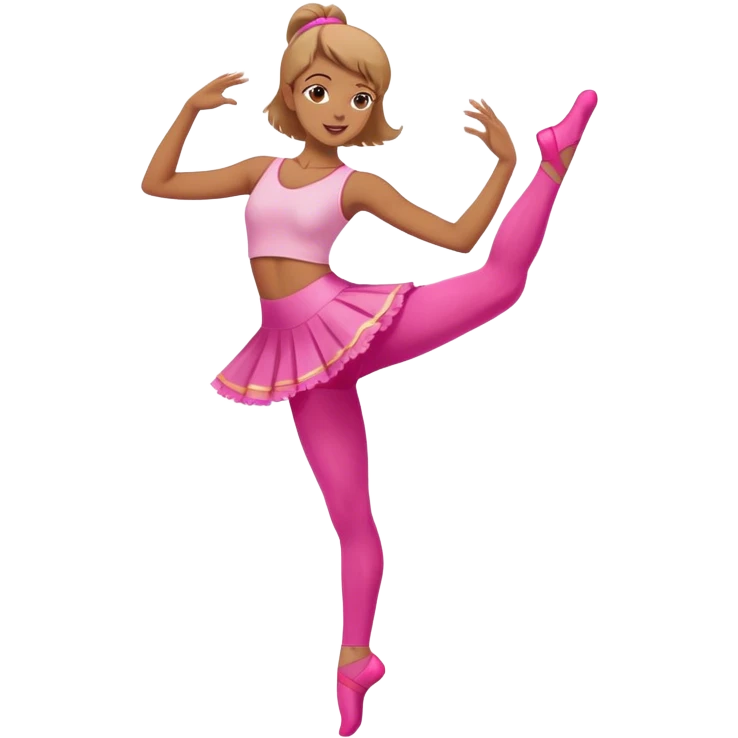 Dance with pink tights emoji