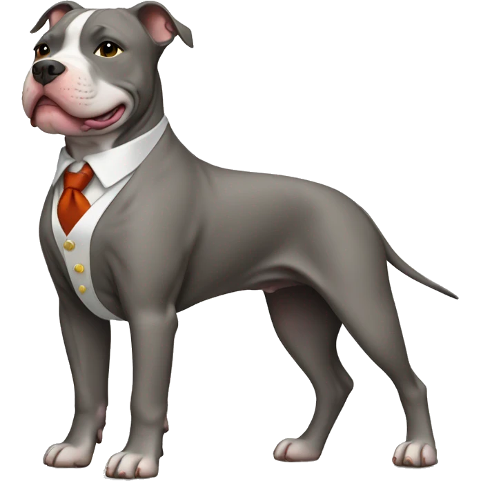 pitbull con traje elegante  emoji