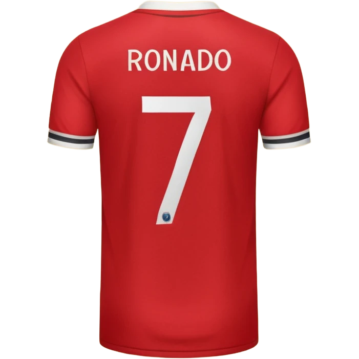 red football shirt with Ronaldo 7 on the back emoji
