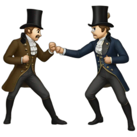 Snob Men fighting from 1800 emoji