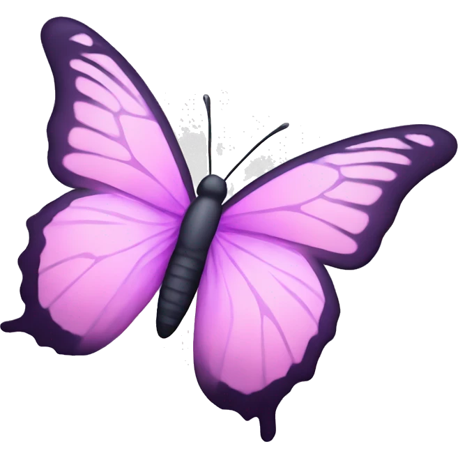 Butterfly in light purple and pink emoji