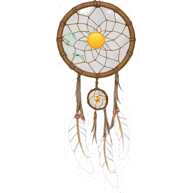 a hanging dreamcatcher with white background emoji