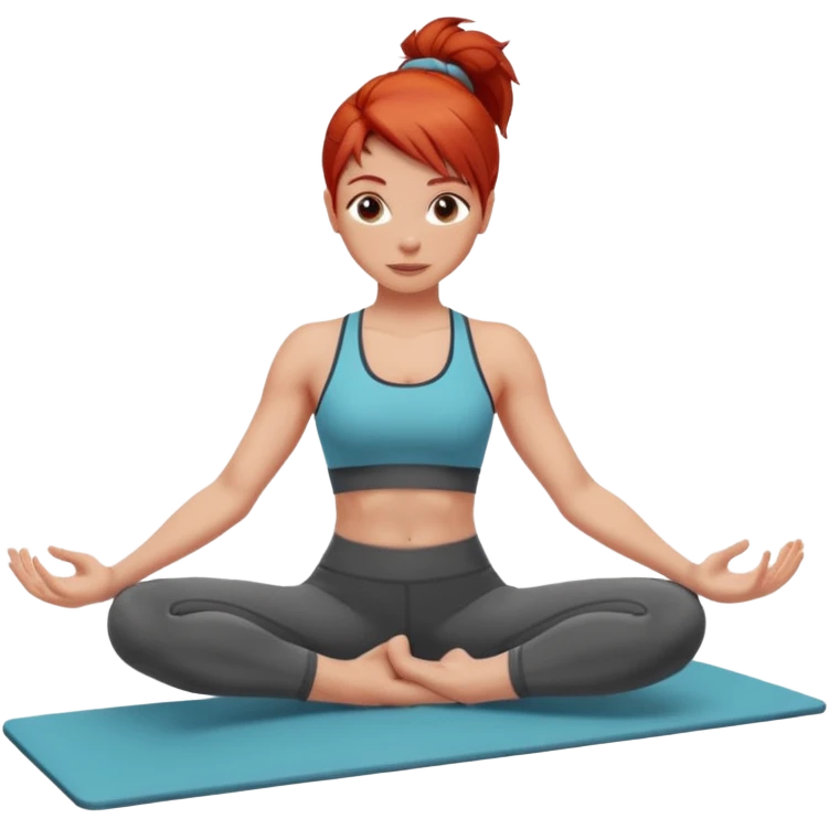 Pilates + red haired girl emoji