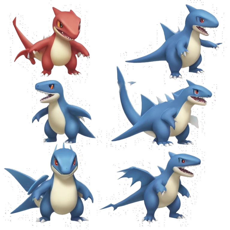 Latios-Sharpedo-Charmeleon-Gible-Gabite-Larvitar-Fakémon Full Body emoji