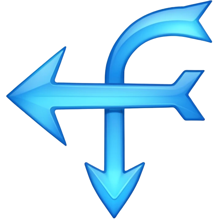 blue glowing arrow emoji