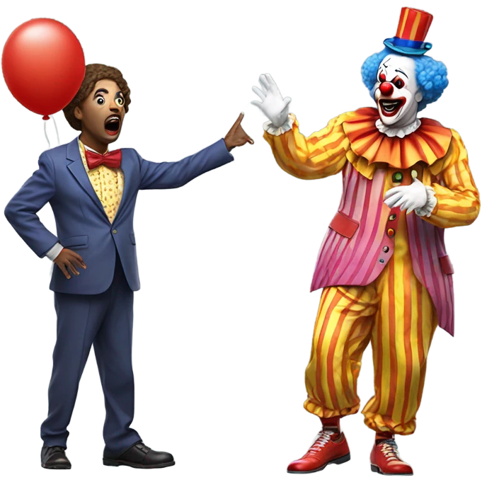 Slapping a clown emoji