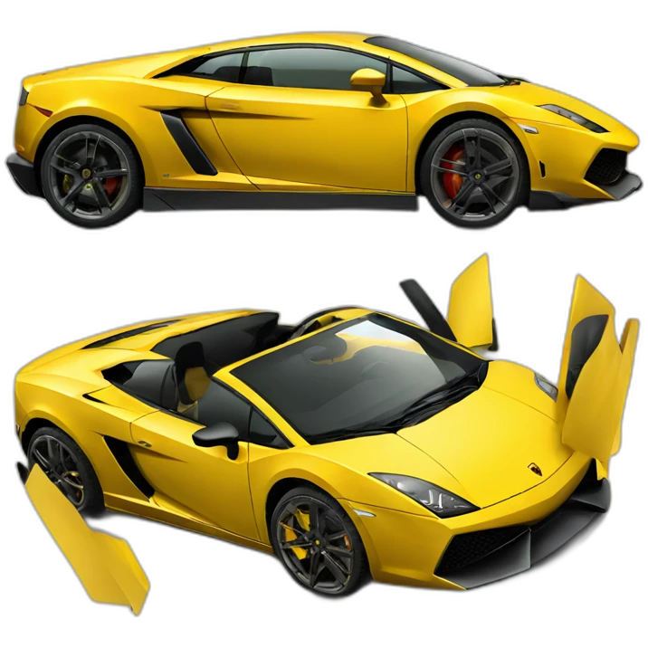 yellow lamborghini gallardo emoji