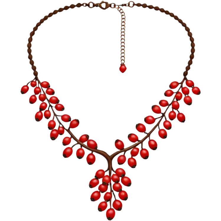 rowan/mountain ash berries ans necklace emoji