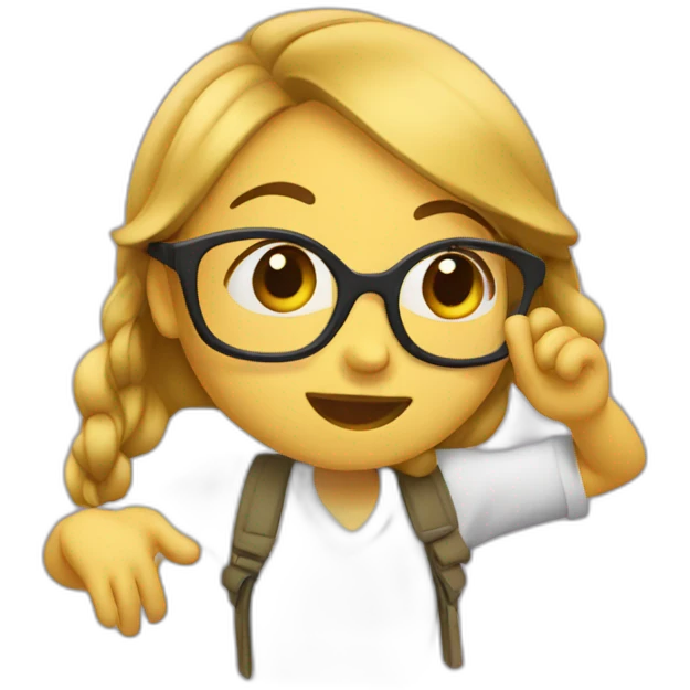 Fille qui dab emoji