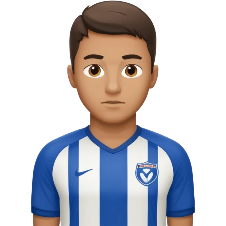 soccer player man blue white jersey emoji