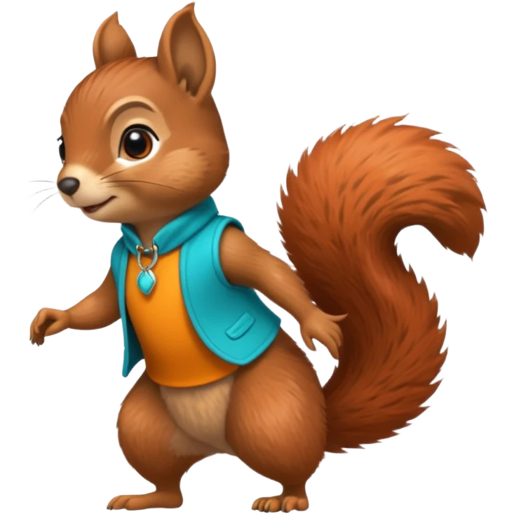 écureuil défilé de mode emoji