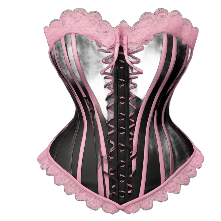 Corset black and pink  emoji