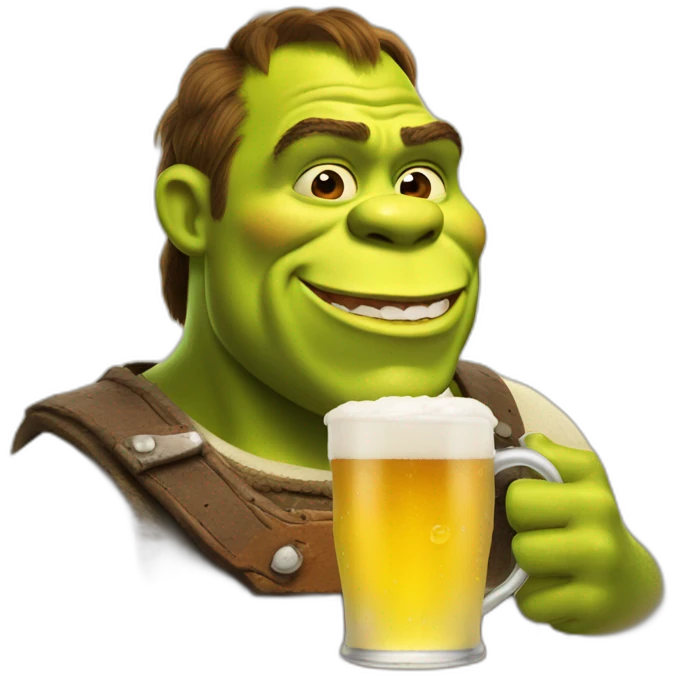 shrek drink beer emoji
