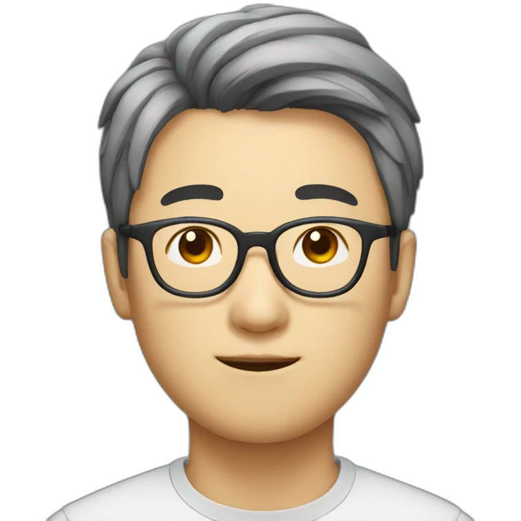 korean guy wearing glasses emoji