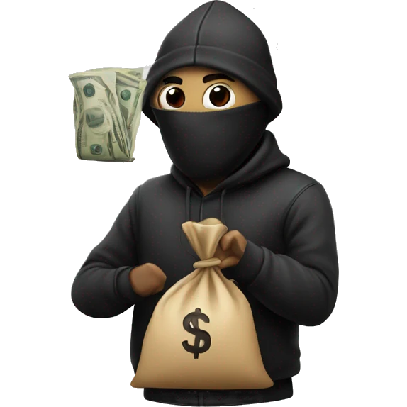 Robber with a money bag emoji