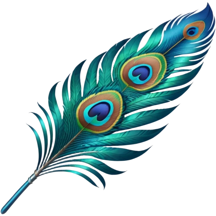 Peacock single feather emoji  emoji