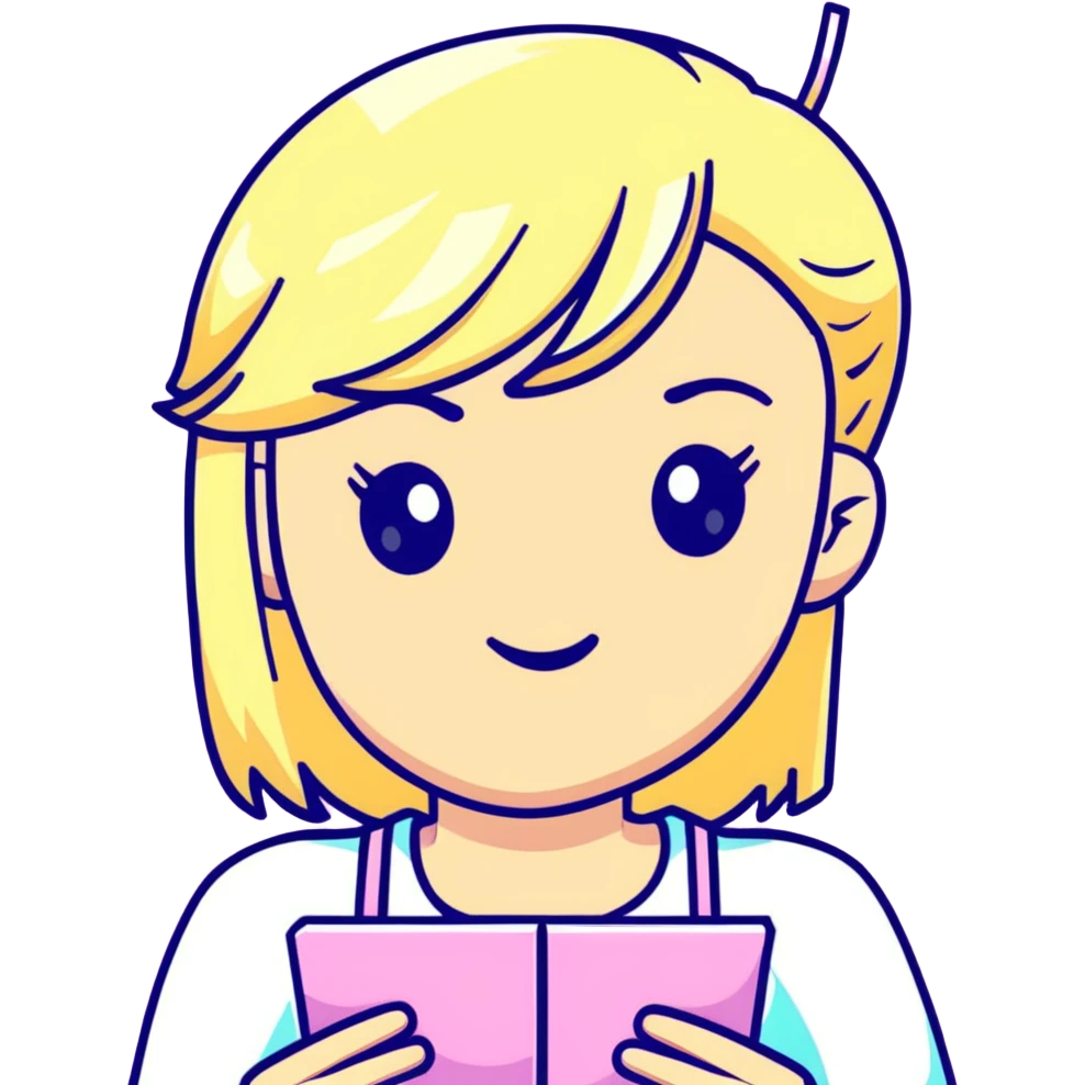 Poppy music artist, blonde woman with pastel colors, android-like expression emoji