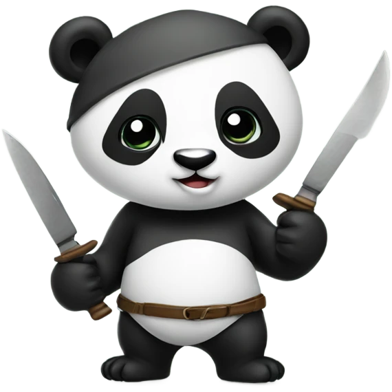 panda w a knife  emoji